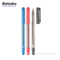 Custom brand logo plastic soft grip ballpoint pen